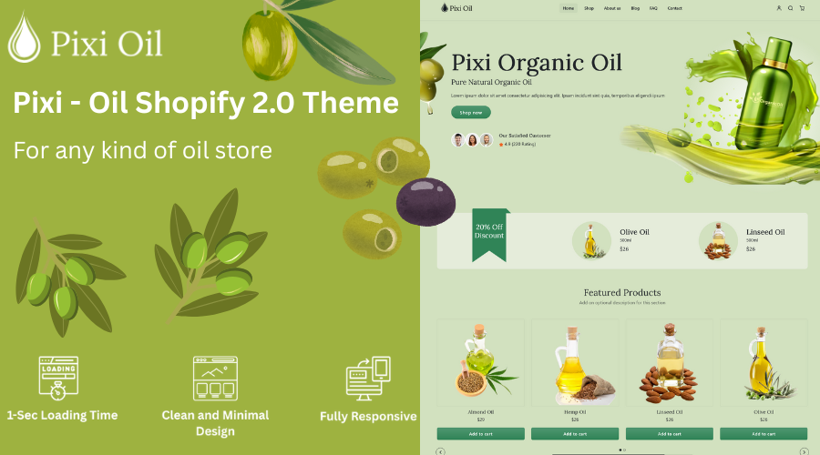 Pixi – Oil Shopify 2.0 Theme